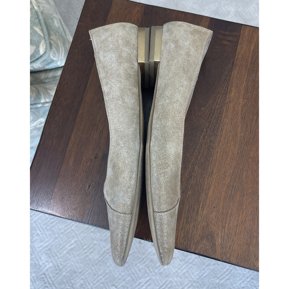 Donald J. Pliner Shimmering Gold Pointed Flats - Picture 9 of 12